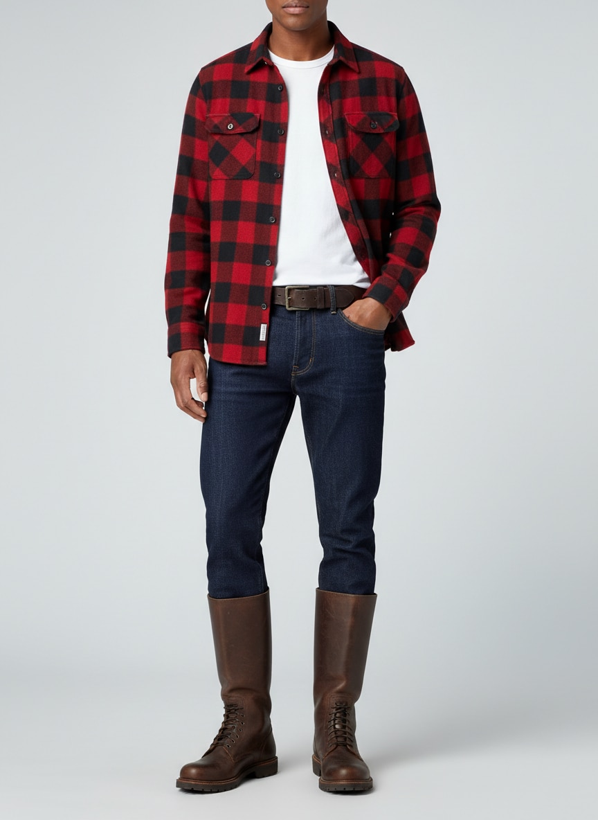 Outfit Botas Cafes Hombre