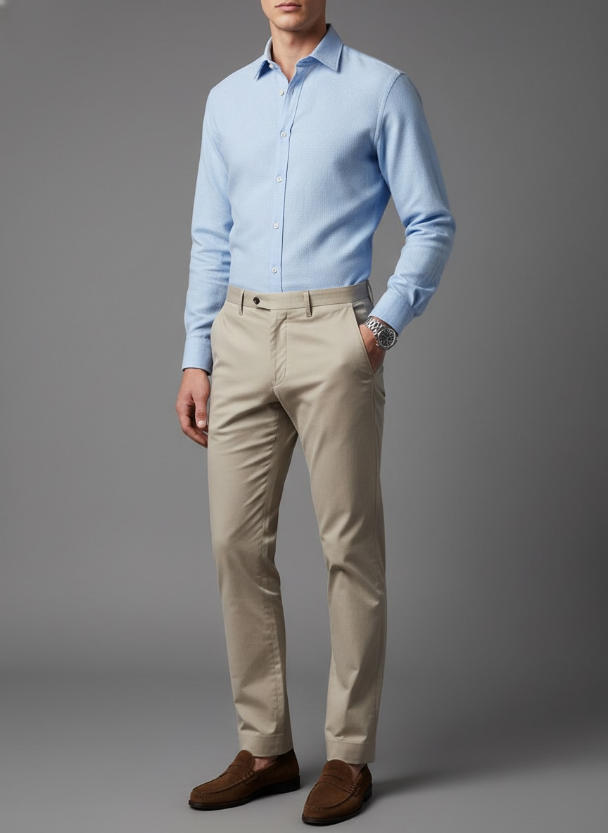 Outfit Camisa Azul Cielo Hombre