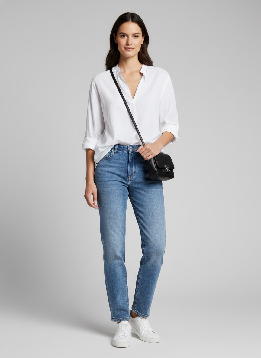 Outfit Casual Mujer Con Tenis