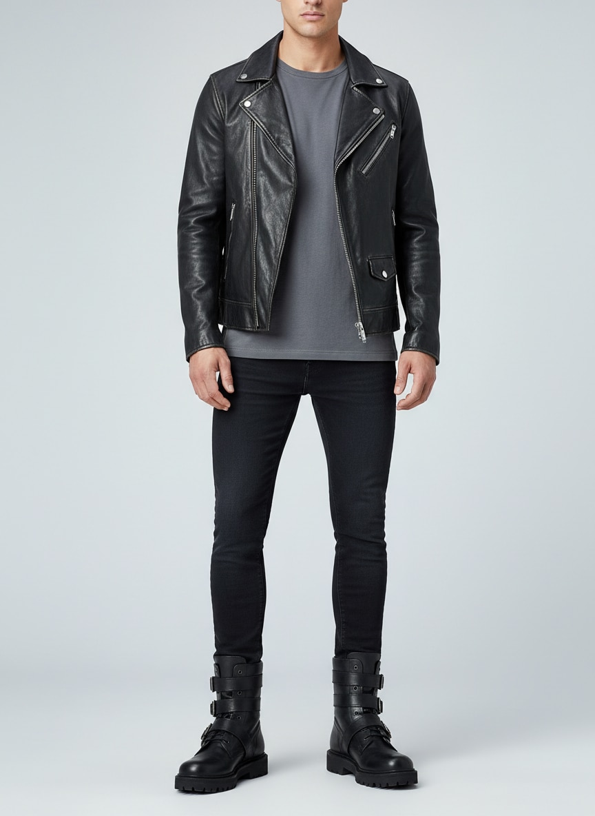 Outfit Con Botas Negras Hombre