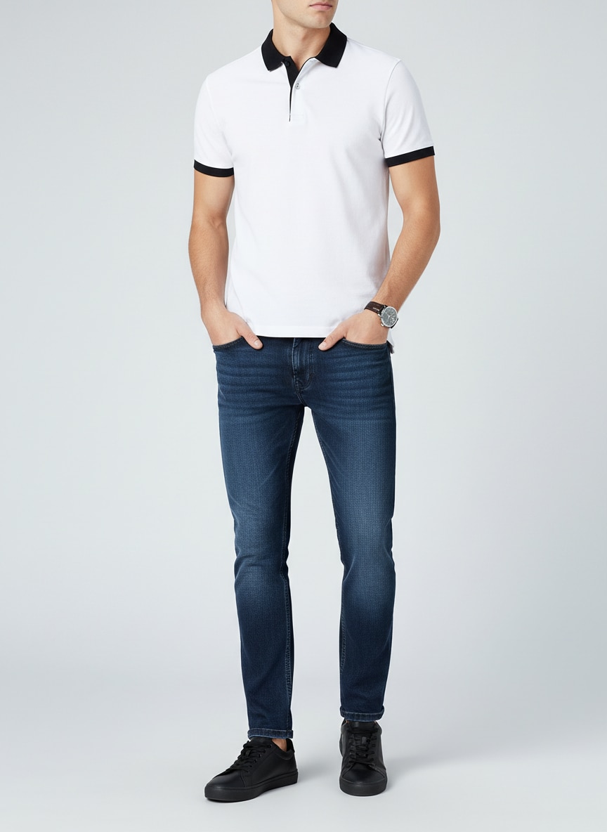 Outfit Con Tenis Negro Hombre