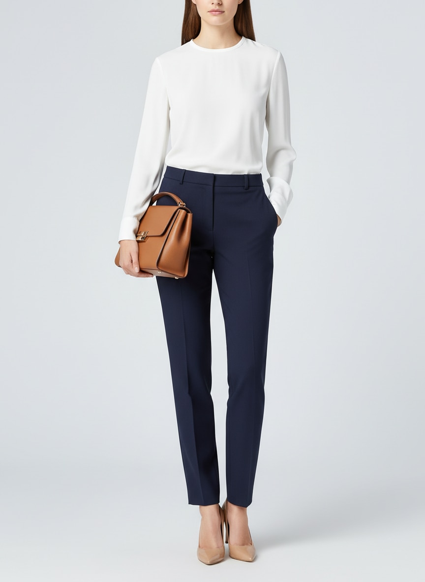 Outfit Pantalon Azul Marino Mujer