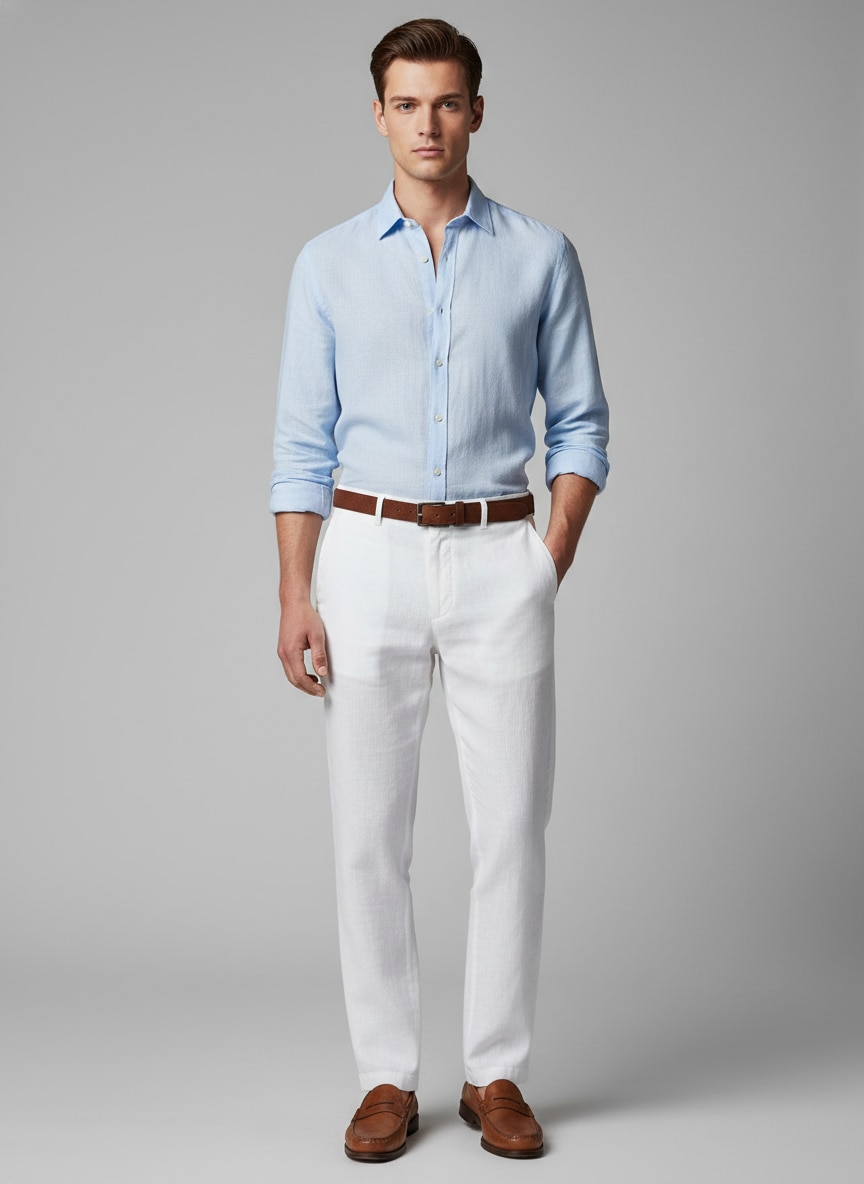Outfit Pantalon Blanco Hombre