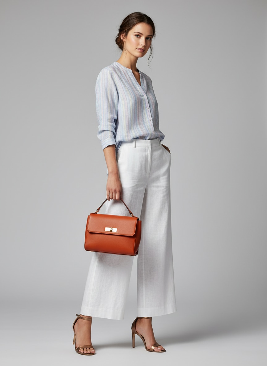 Outfit Pantalon Blanco Mujer