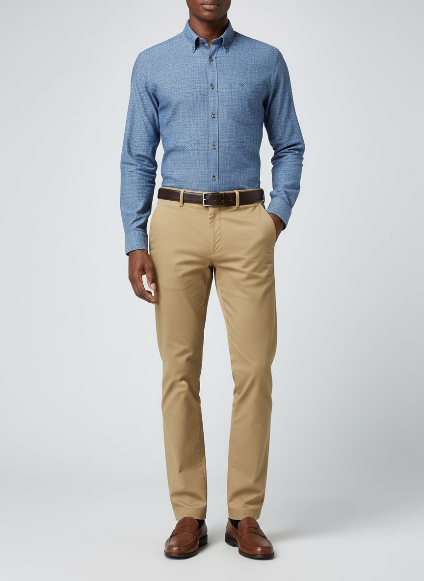 Outfit Pantalon Caqui Hombre