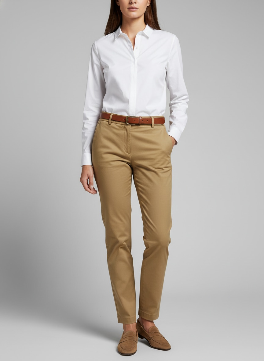 Outfit Pantalon Caqui Mujer