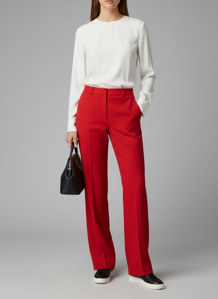 Outfit Pantalon Rojo Mujer