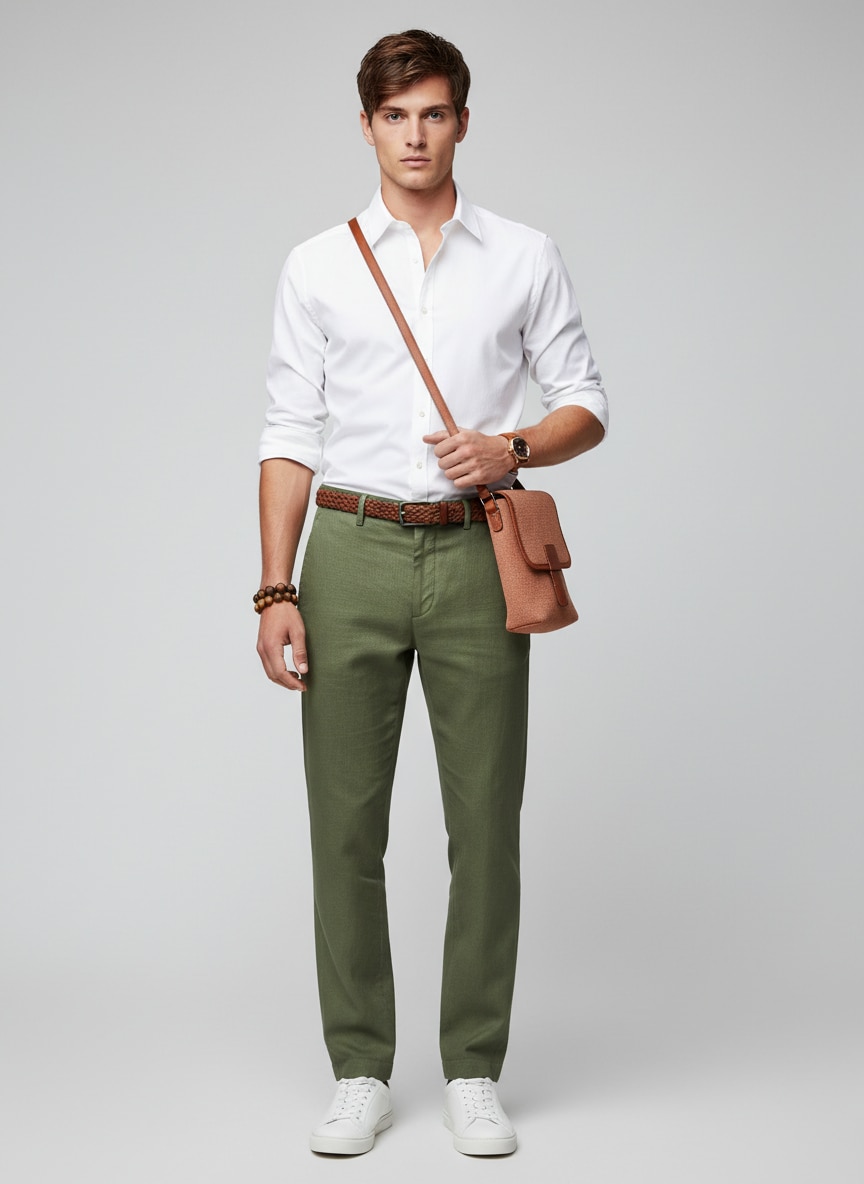 Outfit Pantalon Verde Hombre