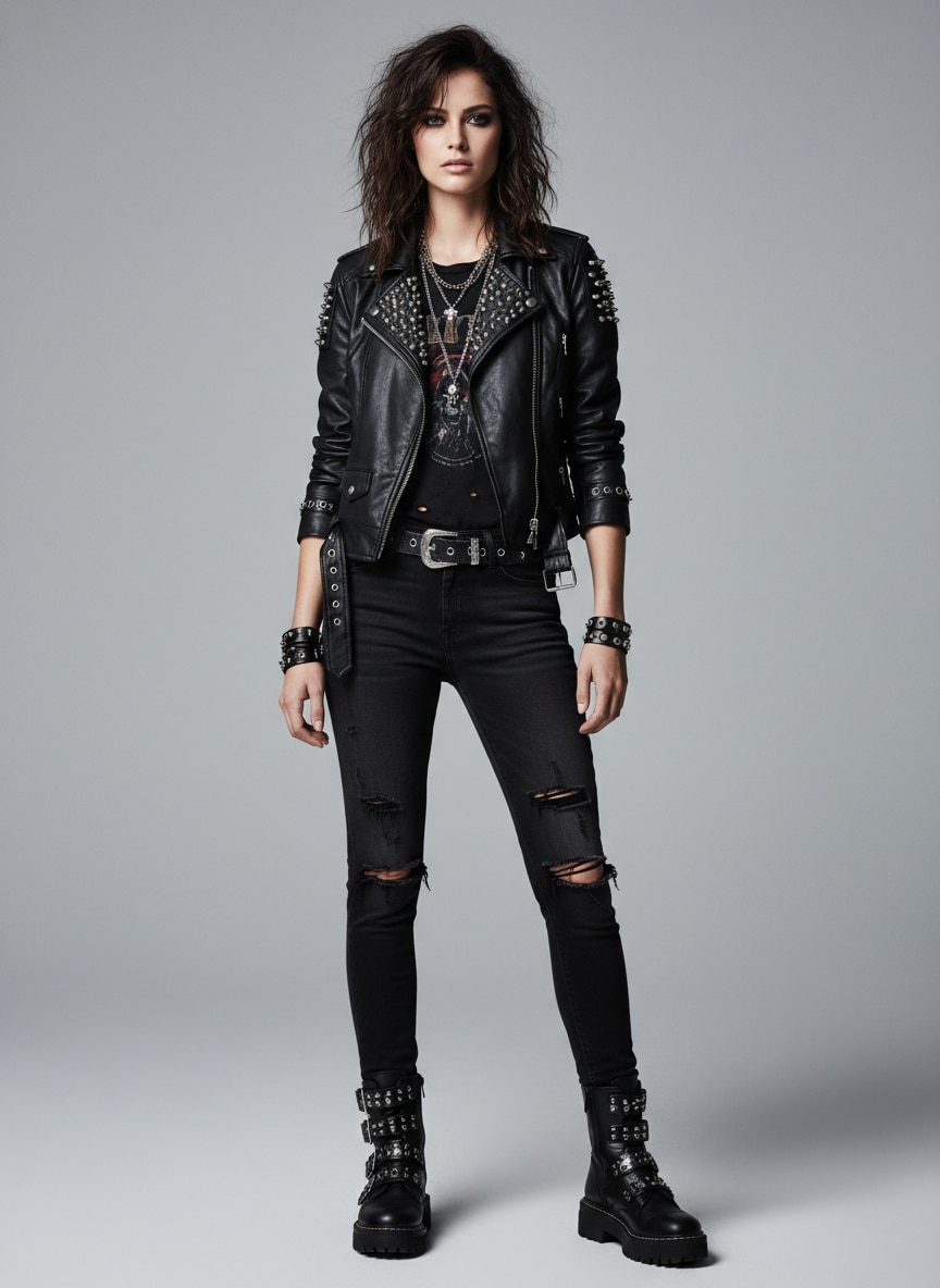 Outfit Rockero Mujer